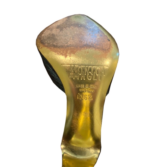 Monica Magli Snake Effect Leather Sandals - Picture 2 of 2